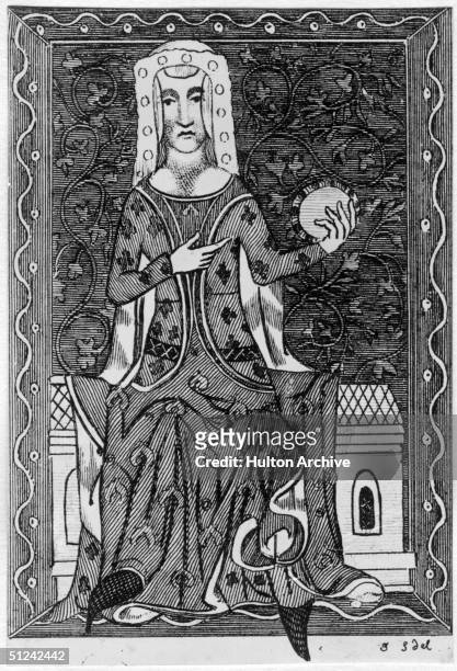 Circa 1380, Joan of Kent, Princess of Wales , wife of Edward, the Black Prince, mother of Richard II.