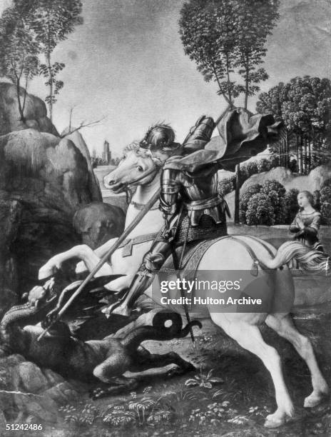 St. George Raphael Raphael Saint George And The Dragon Fotografías e imágenes de stock ...