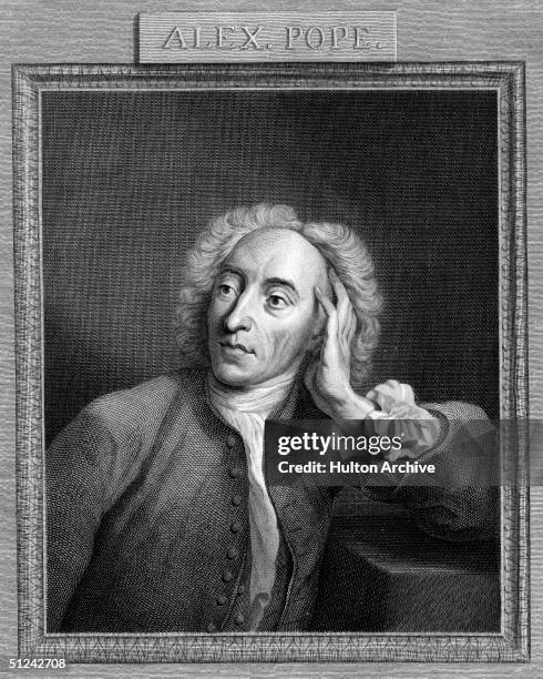 Circa 1728, Alexander Pope the poet and satirist.