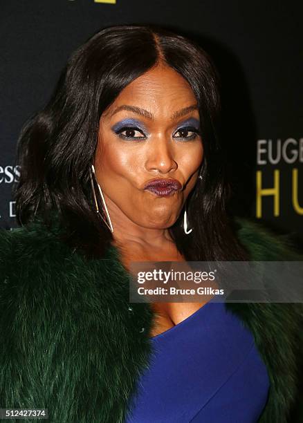 Angela Bassett poses at the Opening Night of Eugene O'Neill's "Hughie" on Broadway at The Booth Theater on February 25, 2016 in New York City.