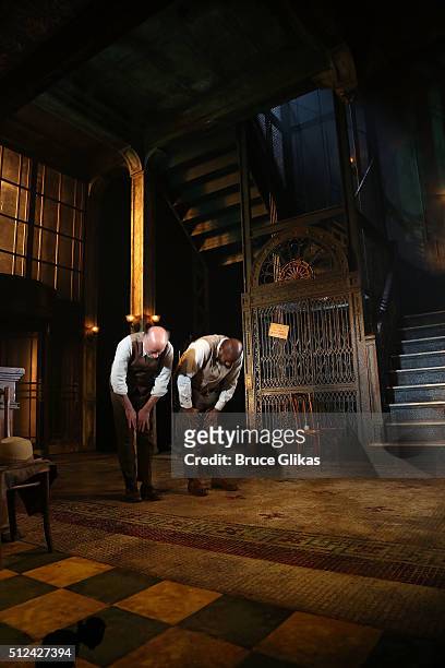 Frank Wood and Forest Whitaker take their Opening Night Curtain Call for Eugene O'Neill's "Hughie" on Broadway at The Booth Theater on February 25,...