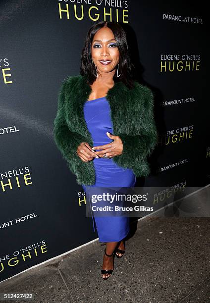 Angela Bassett poses at the Opening Night of Eugene O'Neill's "Hughie" on Broadway at The Booth Theater on February 25, 2016 in New York City.