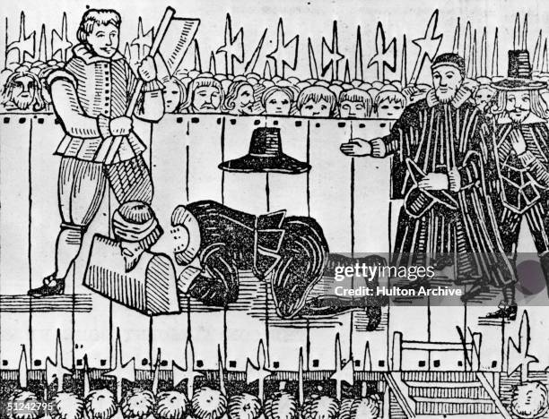 30th January 1649, The execution of Charles I, , King of Great Britain, in front of Whitehall, London.