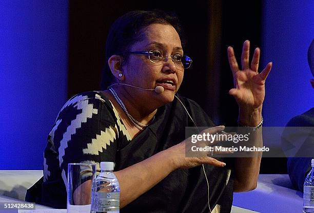 Shubhada M. Rao, Group President and Chief Economist of YES Bank Ltd during the 2016 IIF G20 Conference on February 26, 2016 in Shanghai, China.