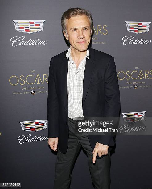Christoph Waltz arrives at the Cadillac celebrates The 88th Annual Academy Awards pre-party held at Chateau Marmont on February 25, 2016 in Los...