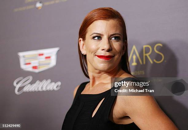 Michelle Pesce arrives at the Cadillac celebrates The 88th Annual Academy Awards pre-party held at Chateau Marmont on February 25, 2016 in Los...