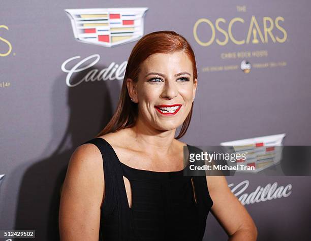 Michelle Pesce arrives at the Cadillac celebrates The 88th Annual Academy Awards pre-party held at Chateau Marmont on February 25, 2016 in Los...