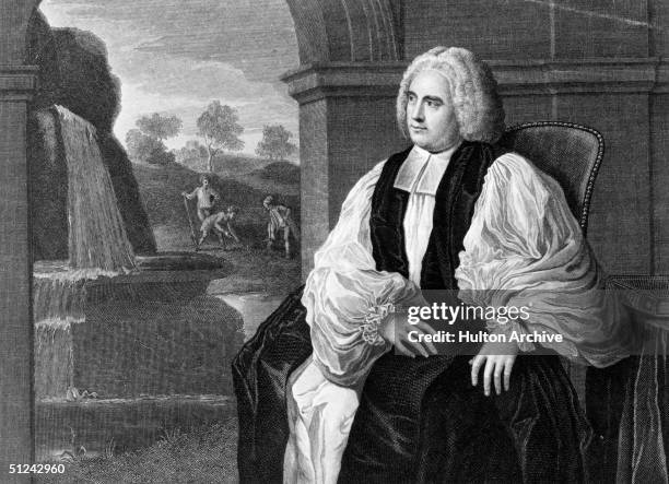 Circa 1740, Irish philosopher George Berkeley, the Bishop of Cloyne and a noted metaphysician.