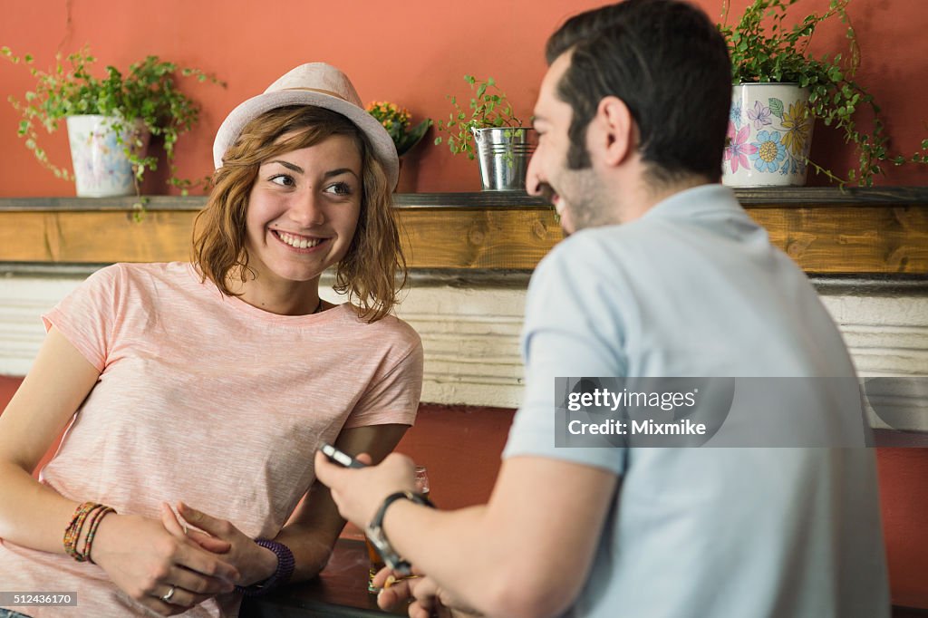 Young couple on a date