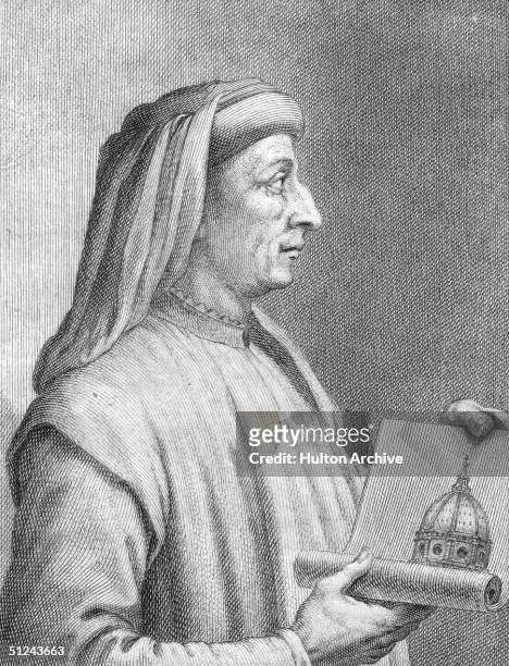 Circa 1430, Italian architect, goldsmith and sculptor Filippo Brunelleschi .