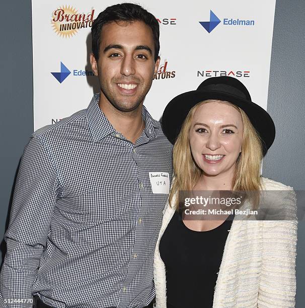 Invest Team United Talent Agency Andrew Farage and Digital Agent United Talent Agency Kendall Aliment Ostrow attend Brand Innovators Social Media At...