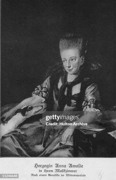 Circa 1750, Anna Amalia, Princess of Prussia, , a composer by profession.