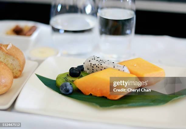 in-flight meal - flying kiwi stock pictures, royalty-free photos & images