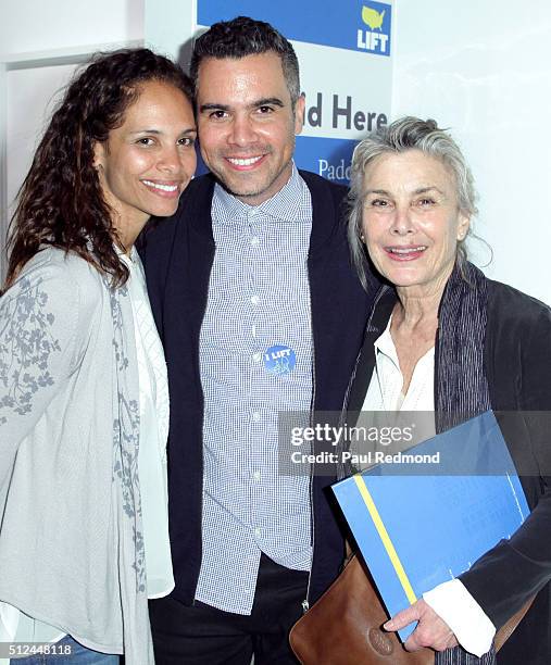 Producer Cash Warren and sister Kekoa Jones and mother Sue Narramore attend the LIFT:Art 2016 2nd Annual Art Auction at Quixote Studios on February...