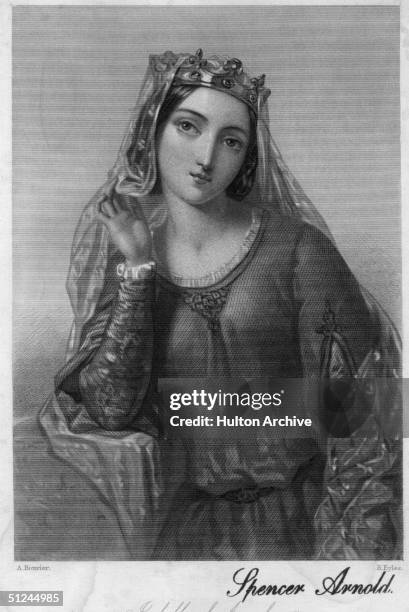 Circa 1200, Isabella of Angouleme , Queen of England and consort to King John whom she married in 1200. She was the mother of Henry III.
