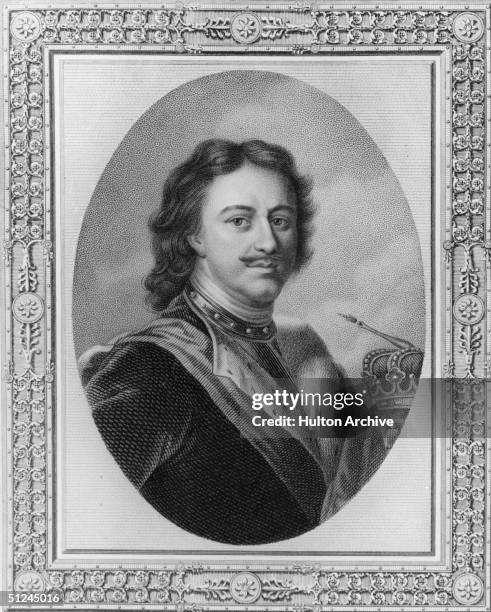 Circa 1702, Peter the Great or Peter l of Russia who was Tsar from 1682