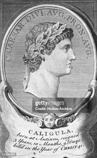 Circa 40 AD, Roman emperor Caligula .