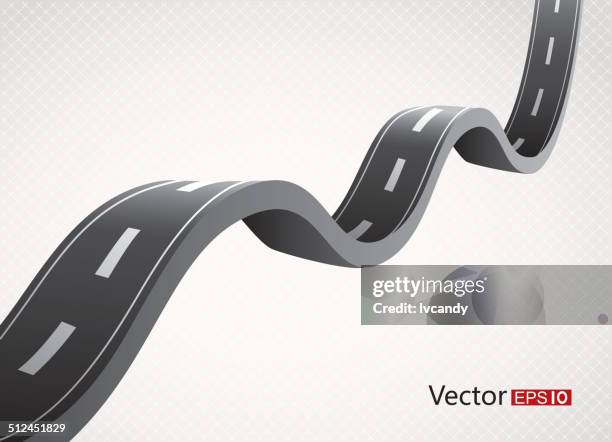 ups and downs road - winding path stock illustrations
