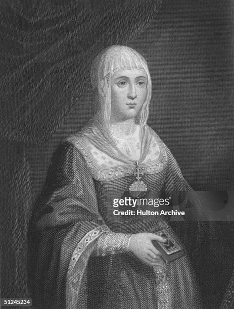 Circa 1470, Isabella of Castile, , queen of Spain, who in 1469 married King Ferdinand II of Aragon; they ruled as joint sovereigns.
