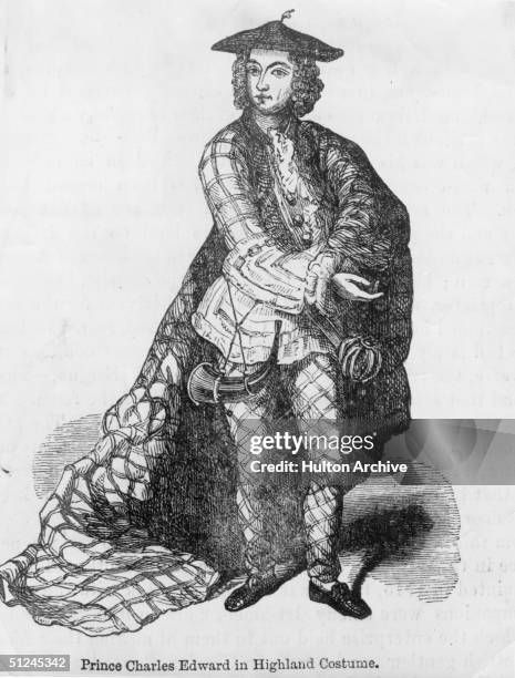 Circa 1745, Prince Charles Edward Stuart the 'Young Pretender', in Highland costume.