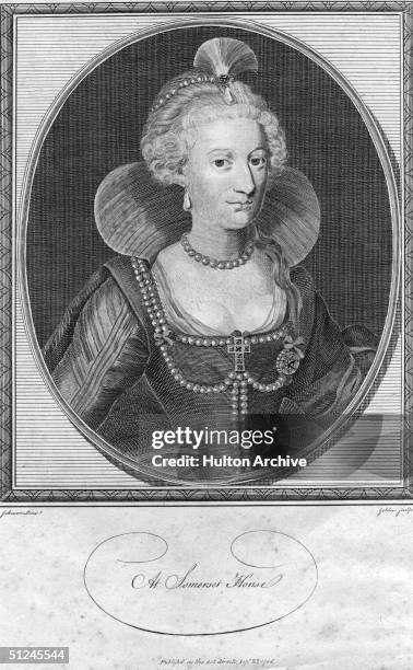 Circa 1603, Danish princess, Anne of Denmark the daughter of Frederick of Denmark and Norway. Anne became Queen of Scotland and England through her...