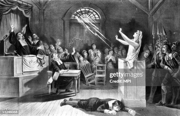 Young woman accused of witchcraft by Puritan ministers appeals to Satan to save her.