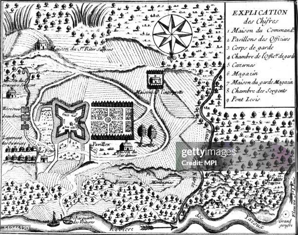 The French Fort St Pierre on the Yazoo River, Mississippi. Built in 1718, it was destroyed by the Yazoo and Koroa tribes.