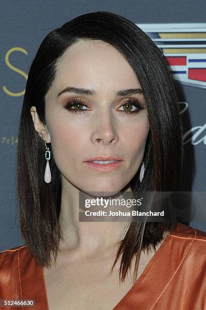 Actress Abigail Spencer arrives at Cadillac Celebrates The 88th Annual Academy Awards at the Chateau Marmont on February 25, 2016 in Los Angeles,...