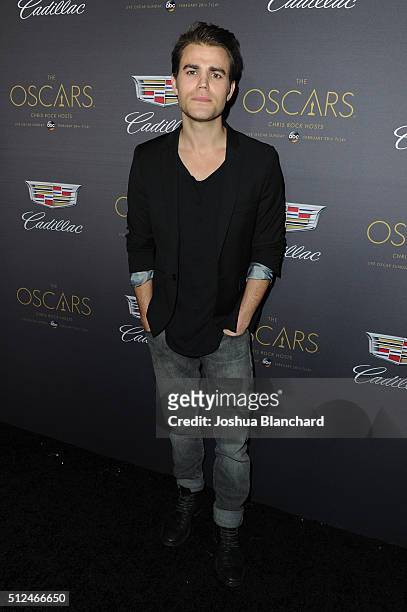 Actor Paul Wesley arrives at Cadillac Celebrates The 88th Annual Academy Awards at the Chateau Marmont on February 25, 2016 in Los Angeles,...