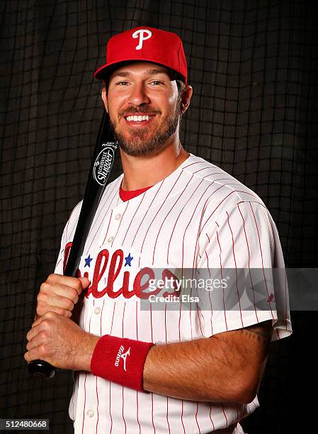 Arencibia of the Philadelphia Phillies poses for a portrait on February 26, 2016 at Bright House Field in Clearwater, Florida.