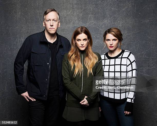 Lodge Kerrigan, Riley Keough, and Amy Seimetz of 'The Girlfriend Experience' pose for a portrait at the 2016 Sundance Film Festival on January 24,...