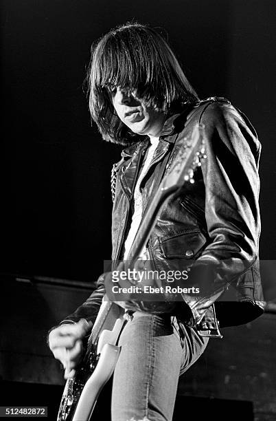 Johnny Ramone of The Ramones performing in Asbury Park, New Jersey on August 5, 1978.