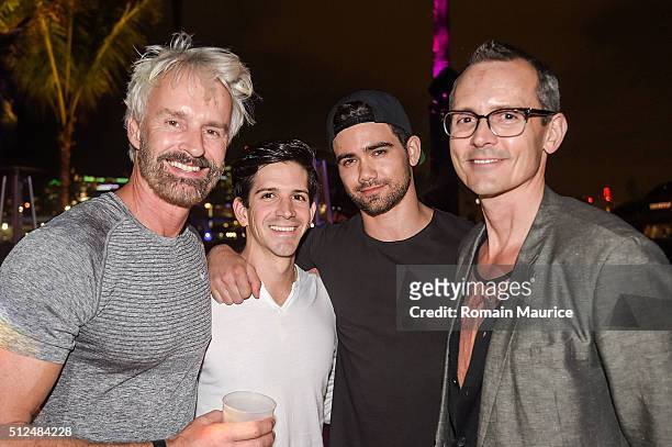 Michael Reh Jake se field Jay tenner Mauricio Attends The Deck At Island Gardens, Wilhelmina Models on February 19, 2016 in Miami, Florida.