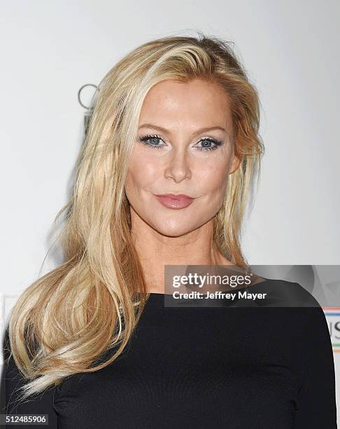 Actress Alison Doody arrives at the 2016 Oscar Wilde Awards at Bad Robot on February 25, 2016 in Santa Monica, California.