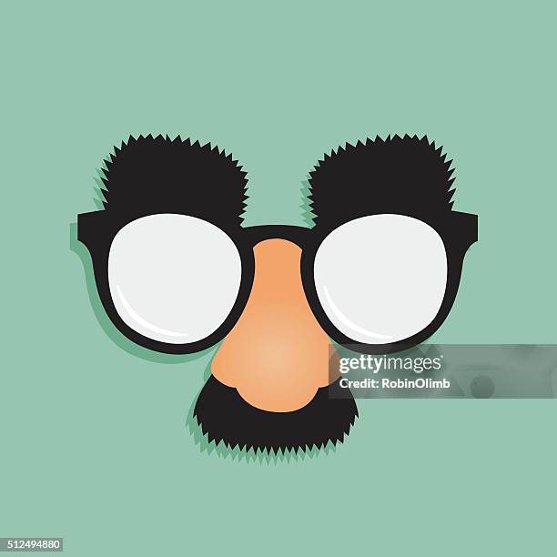 falsche nase schnurrbart sonnenbrille - moustache stock-grafiken, -clipart, -cartoons und -symbole