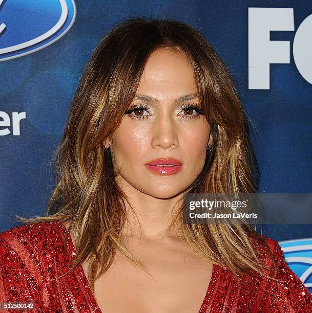 Jennifer Lopez attends the The "American Idol XV" finalists event at The London Hotel on February 25, 2016 in West Hollywood, California.