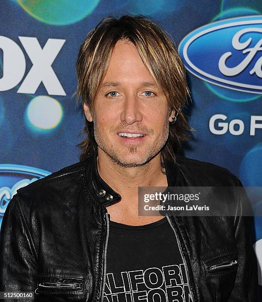 Keith Urban attends the The "American Idol XV" finalists event at The London Hotel on February 25, 2016 in West Hollywood, California.