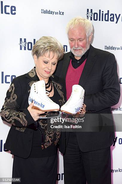 Dagmar Frederic and her husband Klaus Lenk attend the 'Holiday on Ice: Passion' Berlin Premiere on February 26, 2016 in Berlin, Germany.