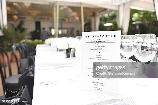 General view of atmosphere at the NET-A-PORTER Celebrates Women Behind The Lens at Chateau Marmont on February 26, 2016 in Los Angeles, California.