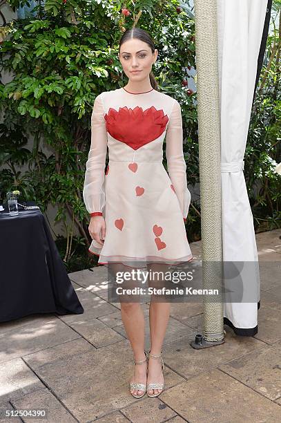 Actress Phoebe Tonkin attends NET-A-PORTER Celebrates Women Behind The Lens at Chateau Marmont on February 26, 2016 in Los Angeles, California.