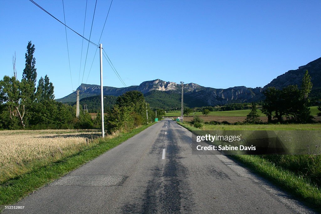 French road in the Rhone Alpes