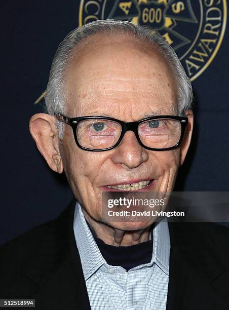 Lyricist Alan Bergman attends the 53rd Annual International Cinematographers Guild Publicists Luncheon at The Beverly Hilton Hotel on February 26,...