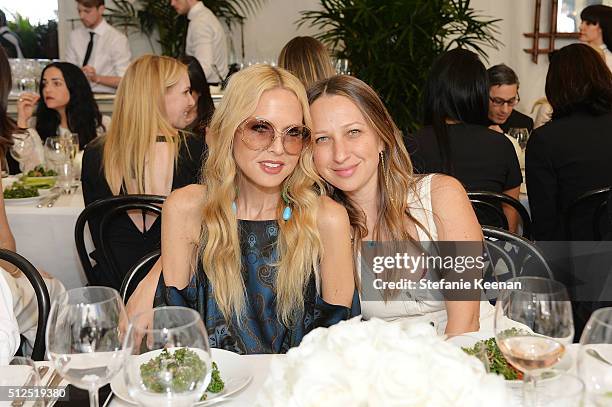 Designers Rachel Zoe and Jennifer Meyer attend NET-A-PORTER Celebrates Women Behind The Lens at Chateau Marmont on February 26, 2016 in Los Angeles,...