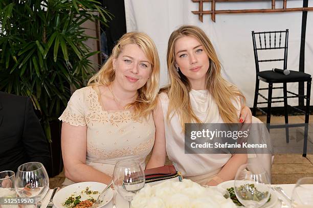 Photographer Amanda de Cadenet and actress Amber Heard attend NET-A-PORTER Celebrates Women Behind The Lens at Chateau Marmont on February 26, 2016...
