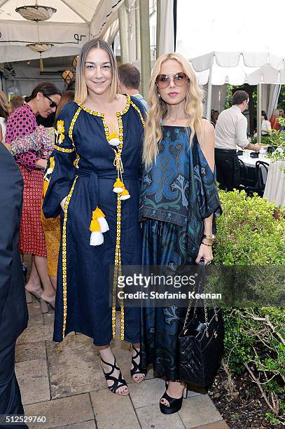 Lupe Puerta and Rachel Zoe attend NET-A-PORTER Celebrates Women Behind The Lens at Chateau Marmont on February 26, 2016 in Los Angeles, California.