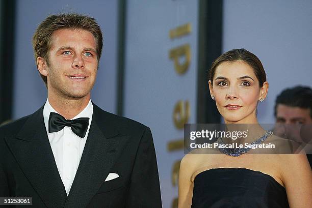 Prince Emmanuel Filiberto of Savoy and wife Clotilde Courau attend "The Terminal" Opening Night Premiere at the 61st Venice Film Festival on...