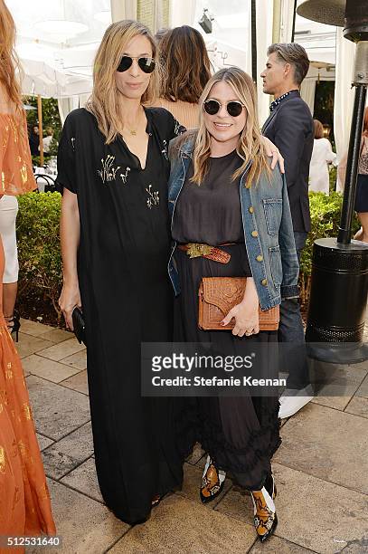 Meritt Elliott and Emily Current attend NET-A-PORTER Celebrates Women Behind The Lens at Chateau Marmont on February 26, 2016 in Los Angeles,...