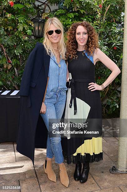 Anita Patrickson and Jen Rade attend NET-A-PORTER Celebrates Women Behind The Lens at Chateau Marmont on February 26, 2016 in Los Angeles, California.