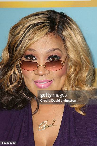 Comedian Kym Whitley arrives at the Essence 9th Annual Black Women event in Hollywood at the Beverly Wilshire Four Seasons Hotel on February 25, 2016...