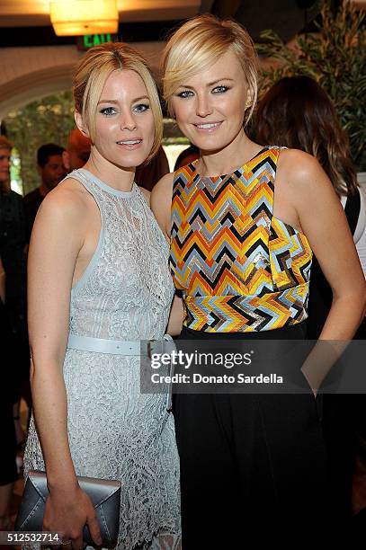 Actresses Elizabeth Banks and Malin Akerman attend the Vanity Fair and Stuart Weitzman Luncheon to celebrate Elizabeth Banks at A.O.C on February 26,...
